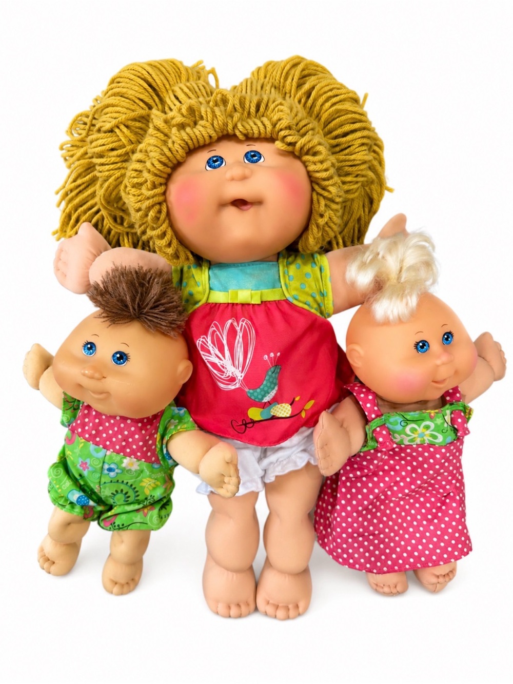 Cabbage Patch Dolls - Bundle. One Regular Size with Two Mini Dolls